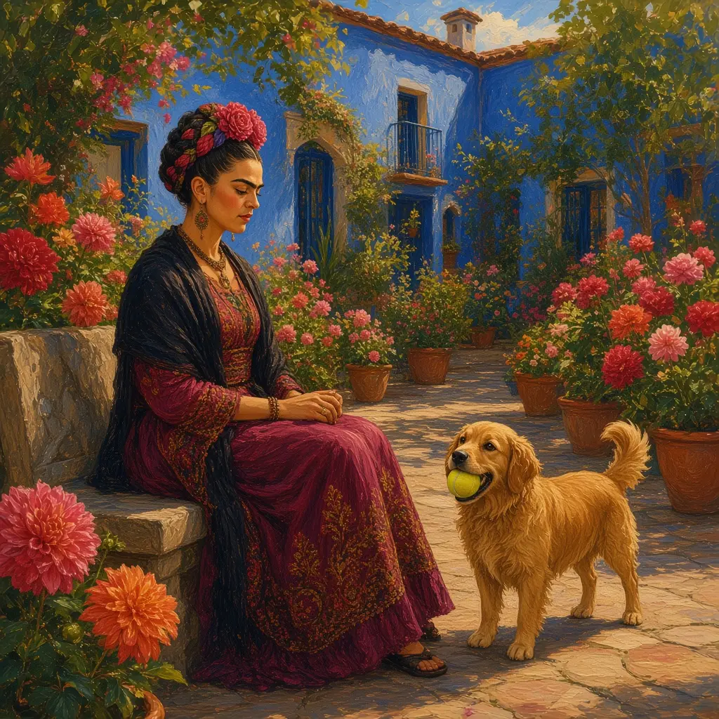 Blue courtyard