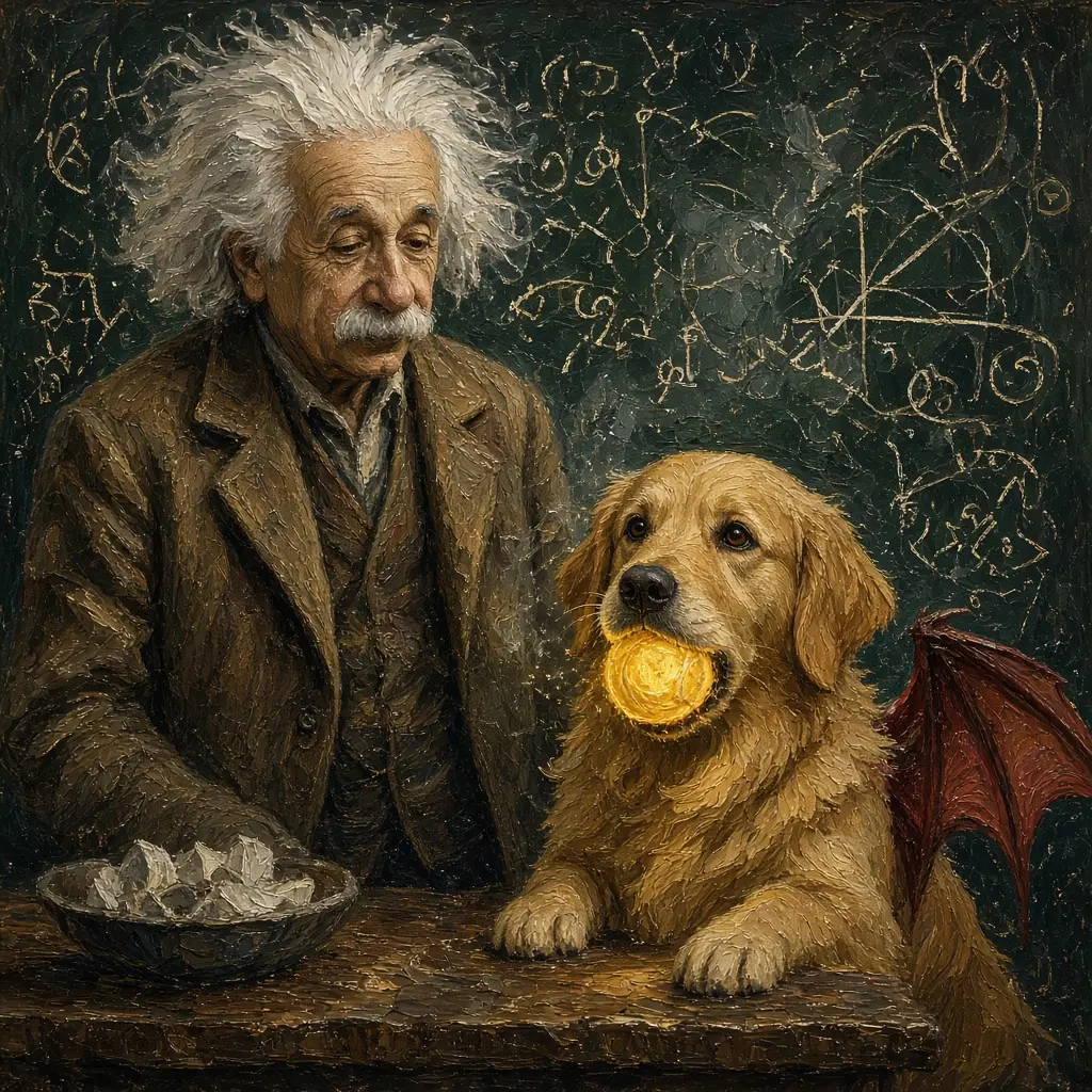 Light John — the tenant on the desk beside a glowing ball